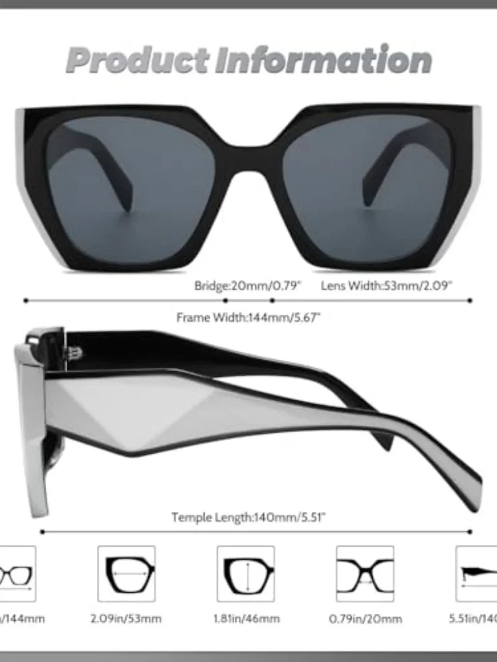 BRAND NEW Oversized Cat Eye Sunglasses for Women